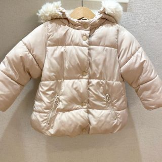 ザラキッズ(ZARA KIDS)のZARA  ベビーガール　中ボア　ダウンジャケット　100(ジャケット/上着)