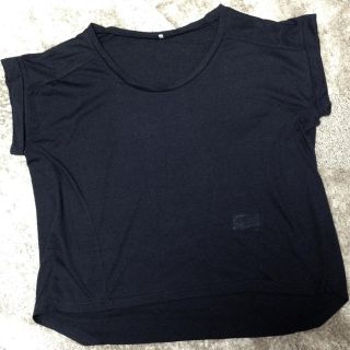 ブルーブルーエ(Bleu Bleuet)のゆるシンプル黒Tシャツ(Tシャツ(半袖/袖なし))