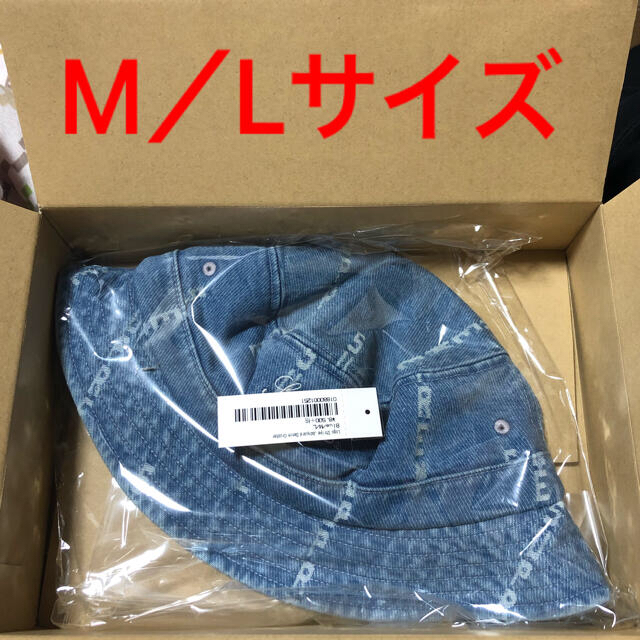 M/L Logo Stripe Jacquard Denim Crusher 青blue青サイズ