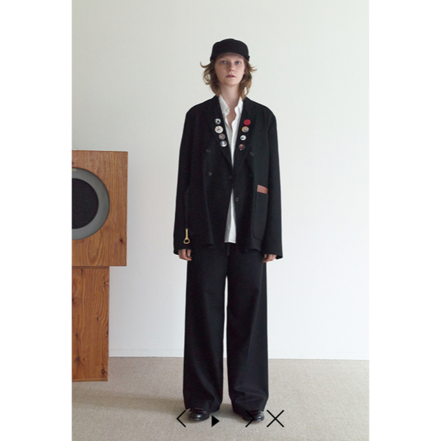 SUNSEA - ○美品○SUNSEA N.M THICKEND WIDE PANTS BLACKの通販 by