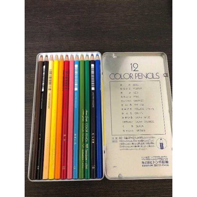 【ほぼ新品】色鉛筆　１２色　トンボ Tombow キッズ/ベビー/マタニティのおもちゃ(知育玩具)の商品写真