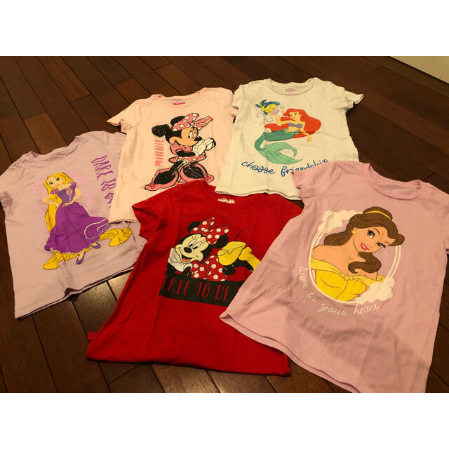 Disney(ディズニー)のディズニーTシャツ ミニー ラプンツェル ベル アリエル キッズ/ベビー/マタニティのキッズ服女の子用(90cm~)(Tシャツ/カットソー)の商品写真