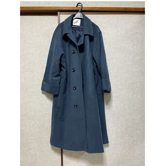 fashiru woolブレンドスタンドカラーコート レディースのジャケット/アウター(ロングコート)の商品写真