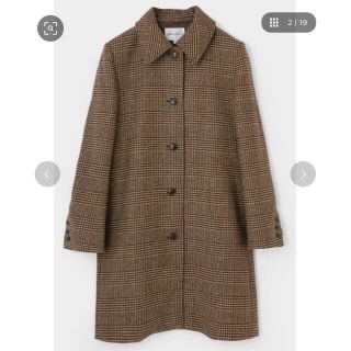 マウジー(moussy)のGLEN CHECK コート(ロングコート)