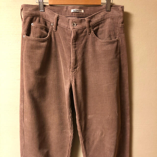 AURALEE  19aw washed corduroy 5p pants