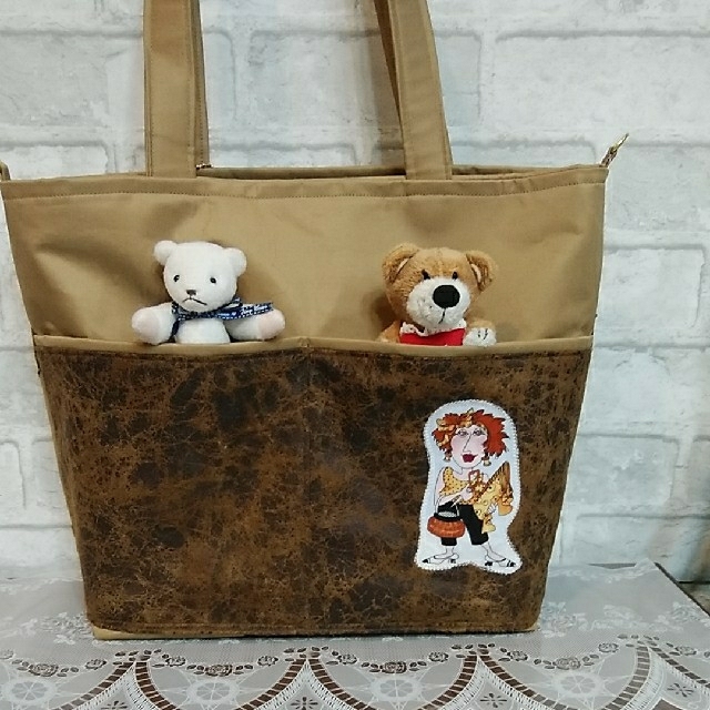 sewingトート大A4縦入2way  ロラライハリス ハンドメイド