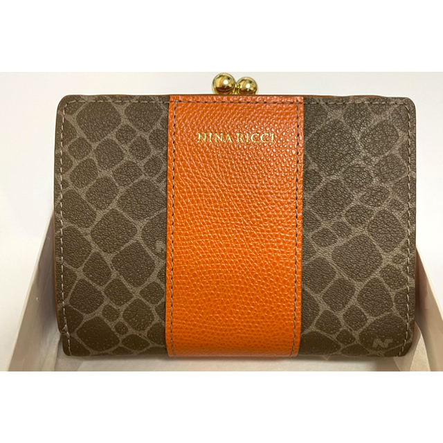 NINA RICCI(ニナリッチ)のNINA RICCI グレインヌーボー　がま口折り財布（オレンジ） レディースのファッション小物(財布)の商品写真