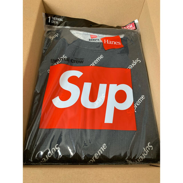 supreme Hanes Thermal Crew Sサイズ 1