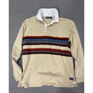 パタゴニア(patagonia)のPatagoniaパタゴニアラグビーシャツUSEDサイズL(Tシャツ/カットソー(七分/長袖))