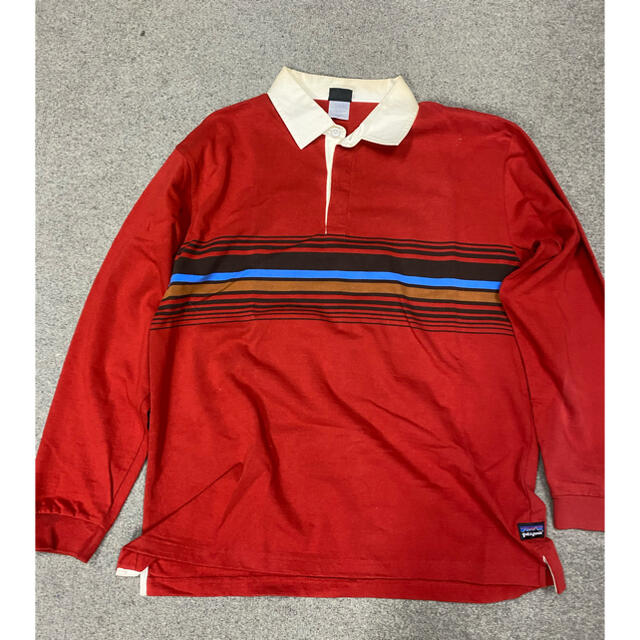 patagonia(パタゴニア)のパタゴニアラグビーシャツPatagonia USEDサイズL メンズのトップス(Tシャツ/カットソー(七分/長袖))の商品写真