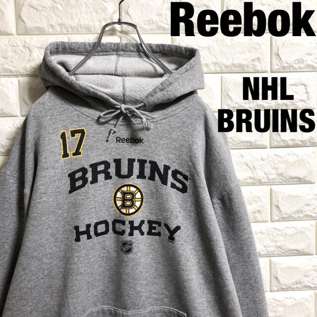 Reebok(リーボック)のReebok  NHL BRUINS  プルオーバーパーカー　メンズXLサイズ メンズのトップス(パーカー)の商品写真