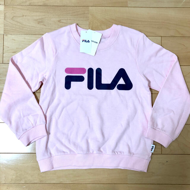 FILA(フィラ)のフィラ FILA 裏起毛トレーナー ピンク 130cm ☆新品未使用 キッズ/ベビー/マタニティのキッズ服女の子用(90cm~)(Tシャツ/カットソー)の商品写真