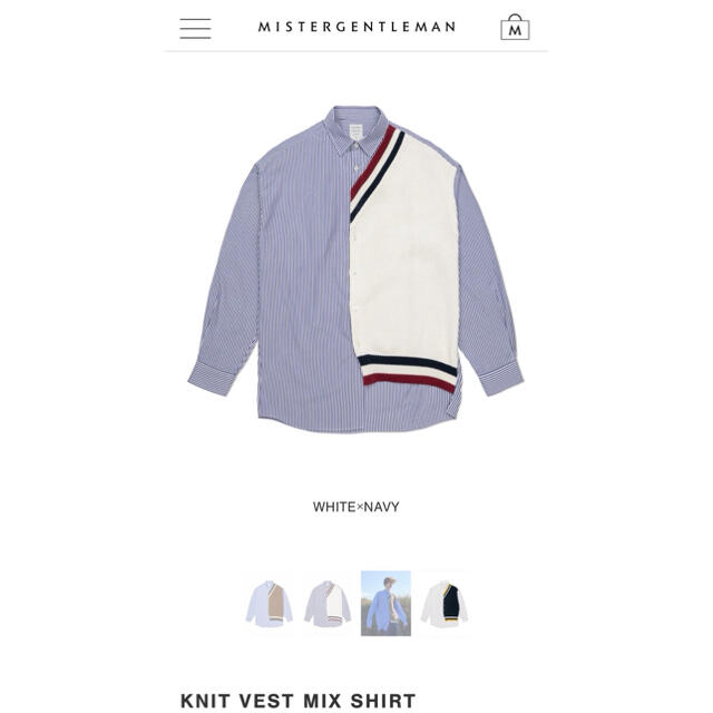 第1位獲得!】 MISTERGENTLEMAN V-NECK SHORT KNIT VEST