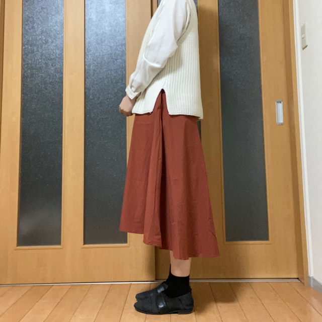 Techichi(テチチ)の【テチチ】ロングスカート　テラコッタ レディースのスカート(ロングスカート)の商品写真
