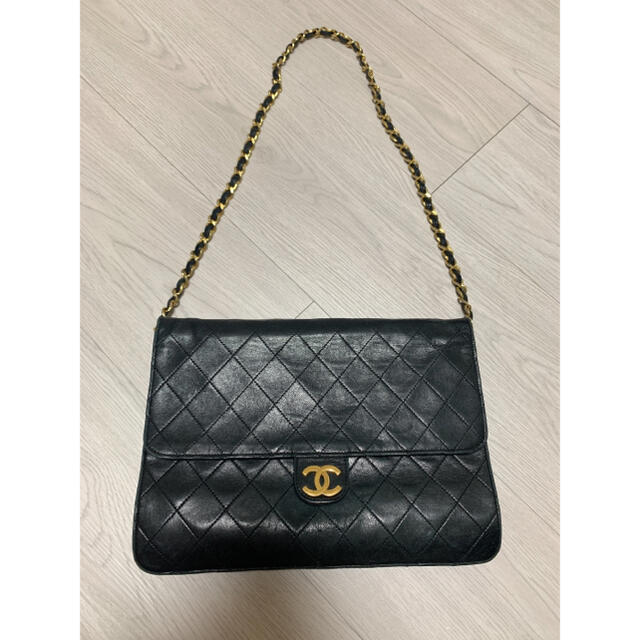 シャネル  CHANEL ラムスキン チェーンショルダーバッグ