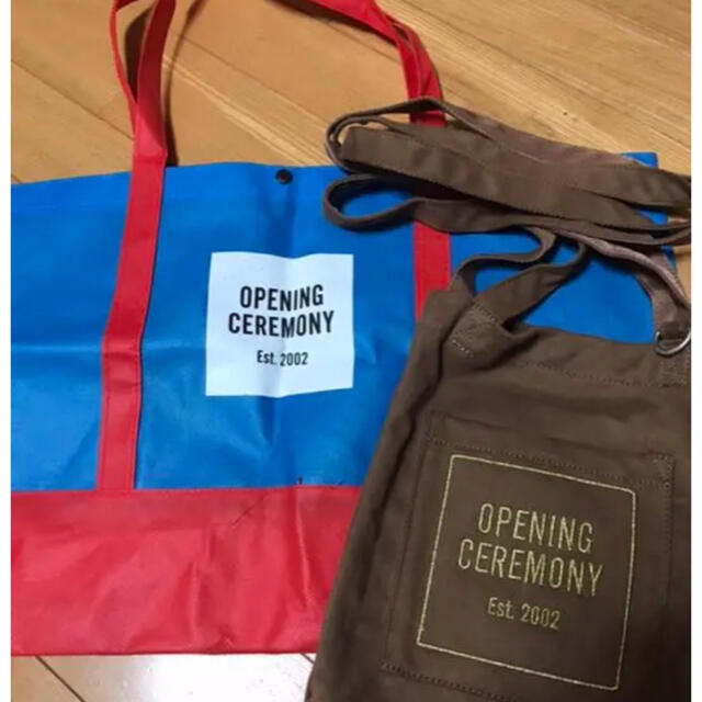 OPENING CEREMONY(オープニングセレモニー)のOPENING CEREMONY LOGO MINI TOTE BAG ブラウン レディースのバッグ(トートバッグ)の商品写真