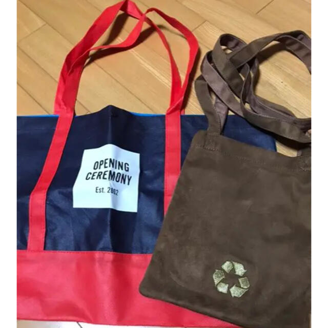 OPENING CEREMONY(オープニングセレモニー)のOPENING CEREMONY LOGO MINI TOTE BAG ブラウン レディースのバッグ(トートバッグ)の商品写真