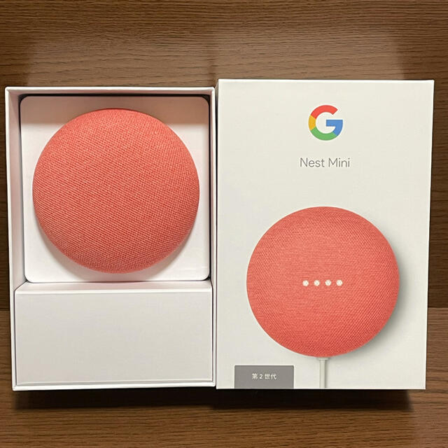 Google(グーグル)の送料込☆Google ネスト ミニ☆未使用☆ピンク☆スピーカー☆外出自粛 スマホ/家電/カメラのオーディオ機器(スピーカー)の商品写真