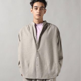 ジャーナルスタンダード(JOURNAL STANDARD)のジャーナルスタンダード　WOOL CHECK AWARD バンドカラーシャツ(シャツ)