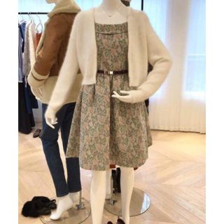 ジルスチュアート(JILLSTUART)の【ほぼ新品】JILLSTUART ジルスチュアート ジャガード織ワンピース(ひざ丈ワンピース)