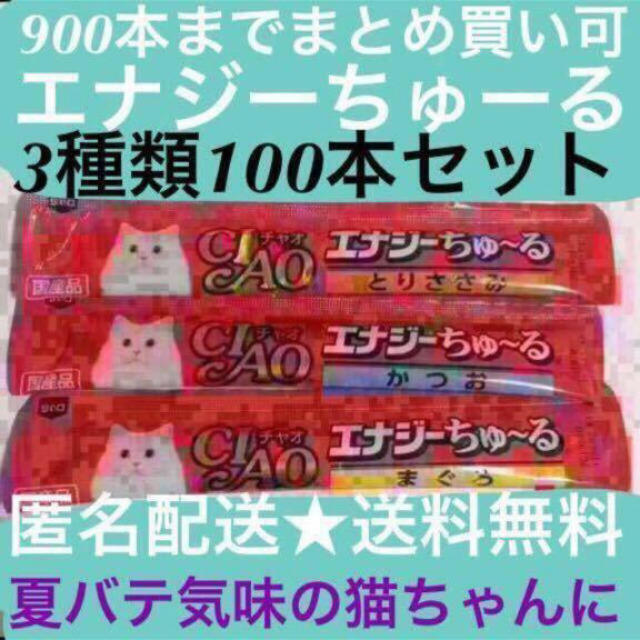 エナジーちゅーる 3種類100本✨まぐろ かつお とりささみ CIAOちゅ〜る