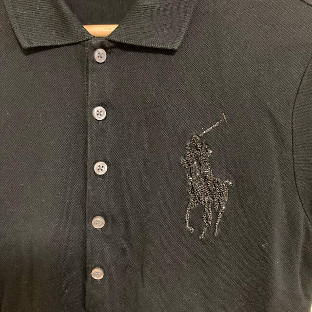 POLO RALPH LAUREN(ポロラルフローレン)のRALPH LAUREN ラルフローレン　ポロシャツ レディース　ブラック　半袖 レディースのトップス(ポロシャツ)の商品写真