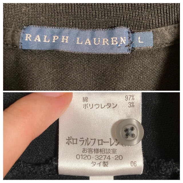 POLO RALPH LAUREN(ポロラルフローレン)のRALPH LAUREN ラルフローレン　ポロシャツ レディース　ブラック　半袖 レディースのトップス(ポロシャツ)の商品写真