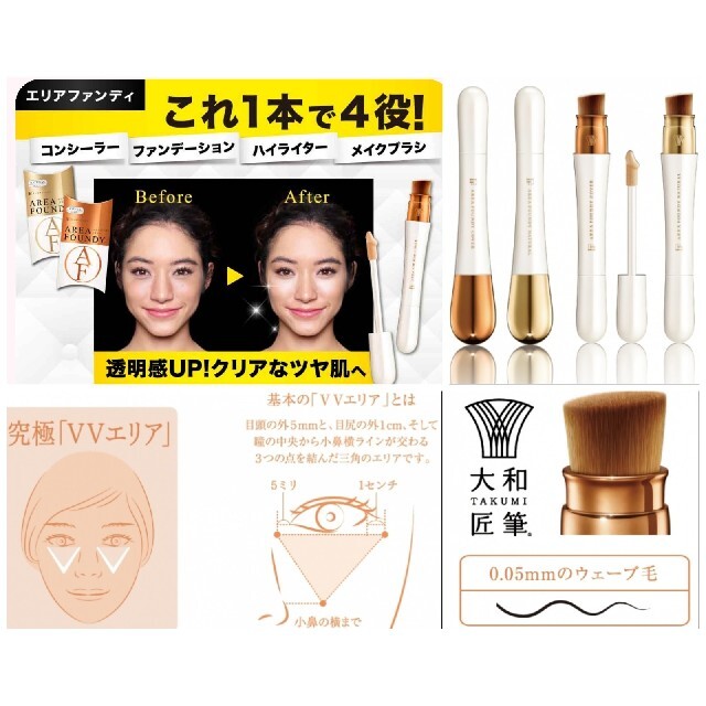 フローフシ エリアファンディ Natural１本＋Cover１本セット コスメ/美容のベースメイク/化粧品(ファンデーション)の商品写真