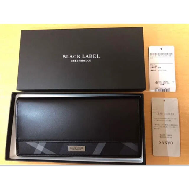 BLACK LABEL CRESTBRIDGE(ブラックレーベルクレストブリッジ)の【新品・未使用】ブランド　ブラックレーベルクレストブリッジ　長財布　ブラック メンズのファッション小物(長財布)の商品写真