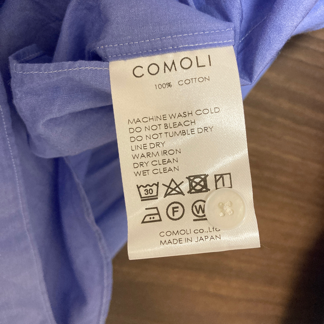 COMOLI(コモリ)のcomoliシャツ　21ss size2 sax メンズのトップス(シャツ)の商品写真