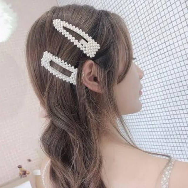 パールピン ピン留め パール ヘアアクセサリー 韓国 4本セット レディースのヘアアクセサリー(ヘアピン)の商品写真