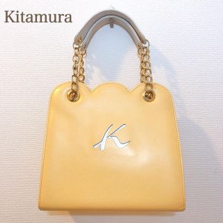 キタムラ(Kitamura)の【こっこ様専用品】キタムラ ハンドバッグ レザー チェーンレモン イエロー(ハンドバッグ)