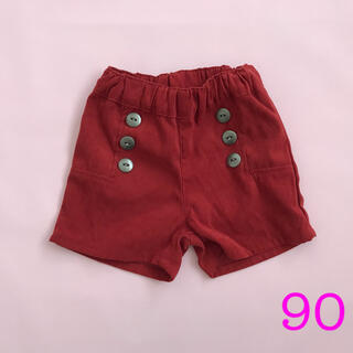 ムージョンジョン(mou jon jon)の赤色のショートパンツ★サイズ90(パンツ/スパッツ)