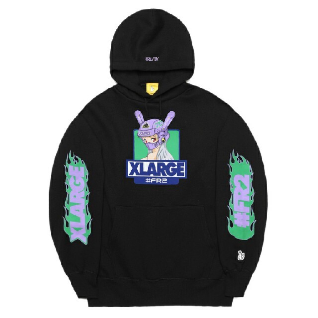 XLARGE(エクストララージ)のXLARGE #FR2 Biker girl Exclusive Hoodie メンズのトップス(パーカー)の商品写真