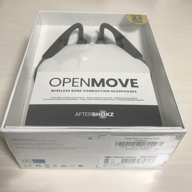 Aftershokz OpenMove グレー 【AFT-EP-000022】 - ヘッドフォン/イヤフォン