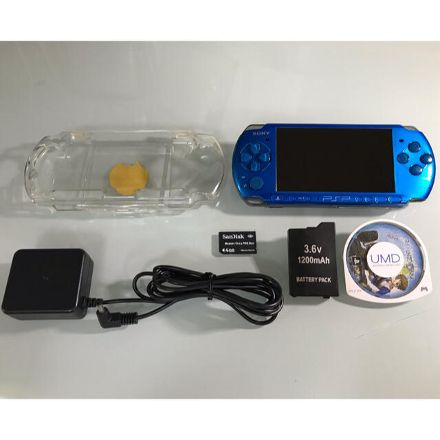 美品 PSP 3000 本体 バイブラントブルー 青 動作良好品 すぐに遊べる