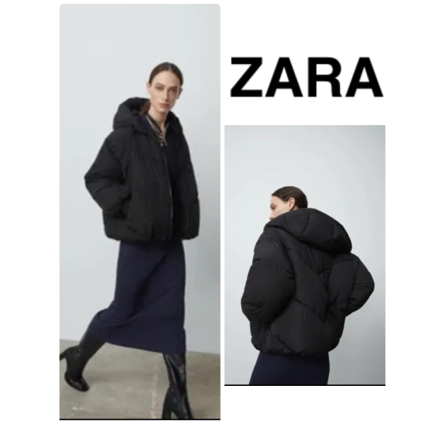 【限定SALE中】ZARA【今季完売】フード付き パフジャケット ダウン
