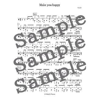 Make you happy（NiziU）ドラム 楽譜 譜面 スコア(ポピュラー)