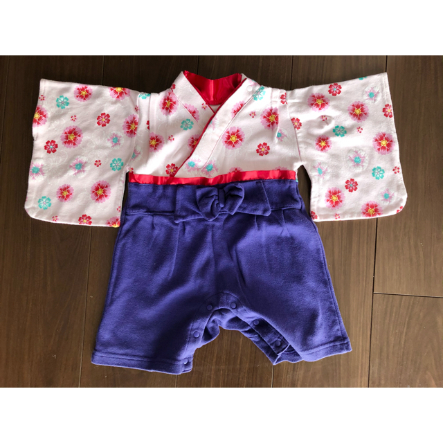 ビキニトロピカル柄　袴ロンパース キッズ/ベビー/マタニティのキッズ服女の子用(90cm~)(水着)の商品写真