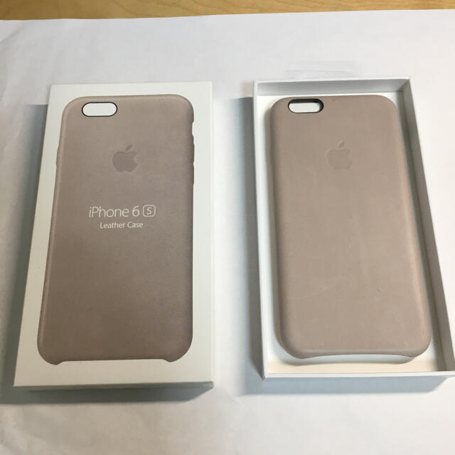 Apple(アップル)のほぼ新品 iPhone6s 純正 レザーケース ローズグレイ スマホ/家電/カメラのスマホアクセサリー(iPhoneケース)の商品写真