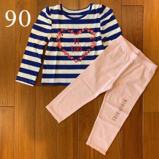 ベビーギャップ(babyGAP)の新品☆babygap☆長袖トップス＆レースレギンス☆90㎝(Tシャツ/カットソー)