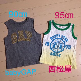 ベビーギャップ(babyGAP)の男の子タンクトップ2枚セット(Tシャツ/カットソー)