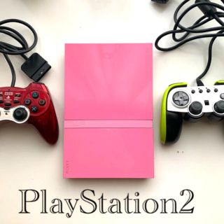 プレイステーション2(PlayStation2)のPlayStation2 本体&コントローラー　限定カラーピンク(家庭用ゲーム機本体)