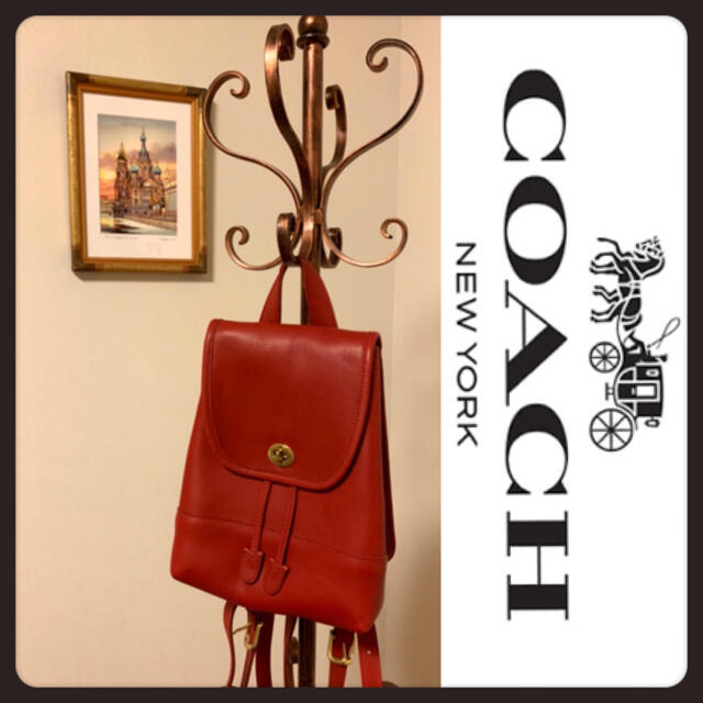 リュック/バックパックOLD COACH コーチ　ターンロック　レザー　リュック