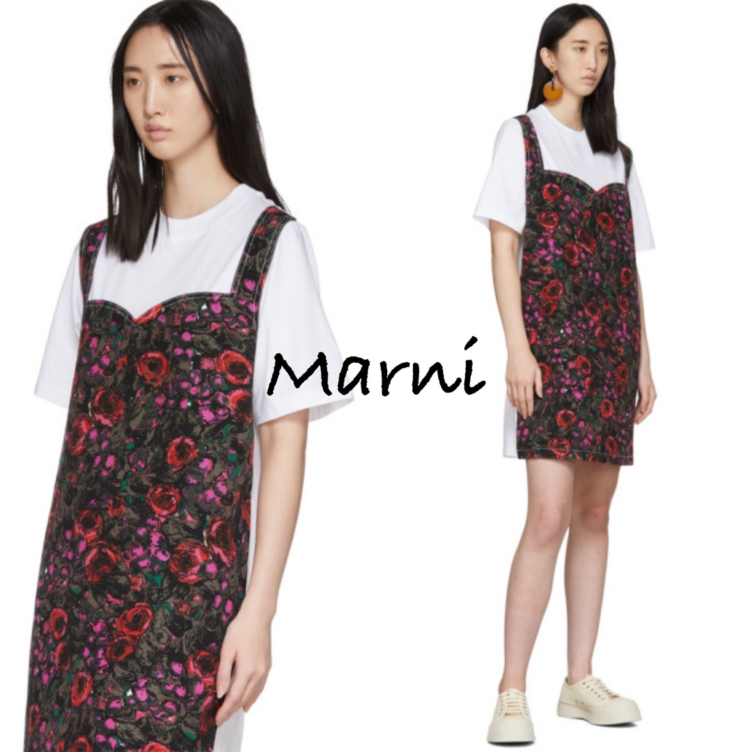 20.21 Resort 国内正規美品□マルニ/シャツワンピース/水川 20.21 Resort 国内正規美品□マルニ/シャツワンピース/水川