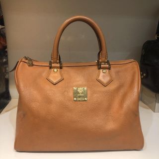 エムシーエム(MCM)のMCM レザー　ボストンバッグ　キャメル　レア物！(ボストンバッグ)