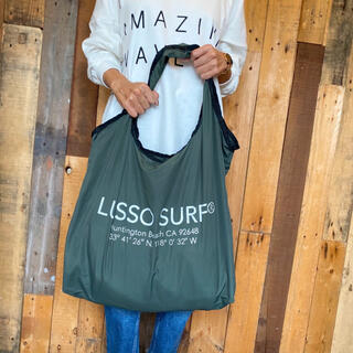 ロンハーマン(Ron Herman)の買い物に便利☆LUSSO SURF エコバッグ　トートバッグ　カーキ　RVCA(トートバッグ)