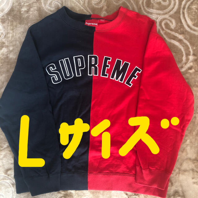 18AW Supreme Split Crewneck Sweatshirtメンズ