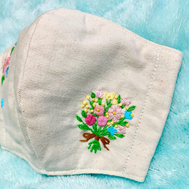 薔薇花束 刺繍 インナーマスク ハンドメイドの通販 By Pon S Shop ラクマ