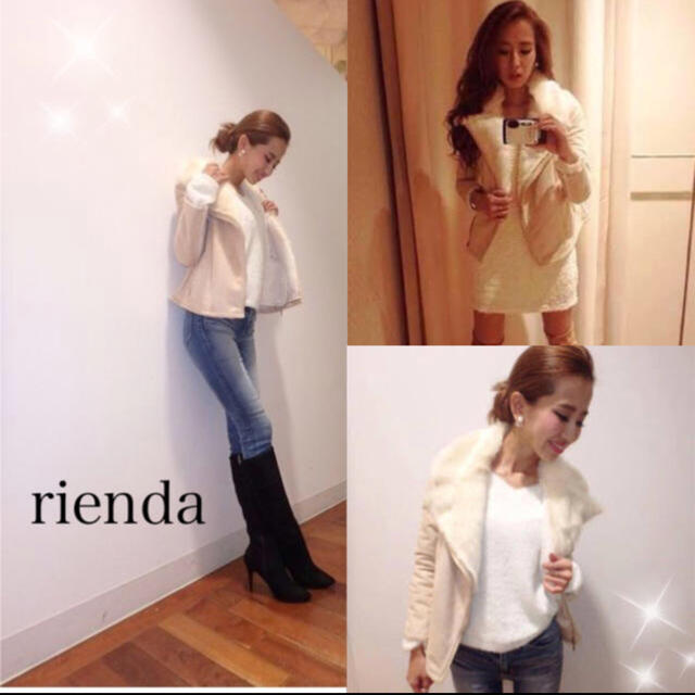 rienda(リエンダ)のrienda スエードファーライダースジャケット レディースのジャケット/アウター(毛皮/ファーコート)の商品写真